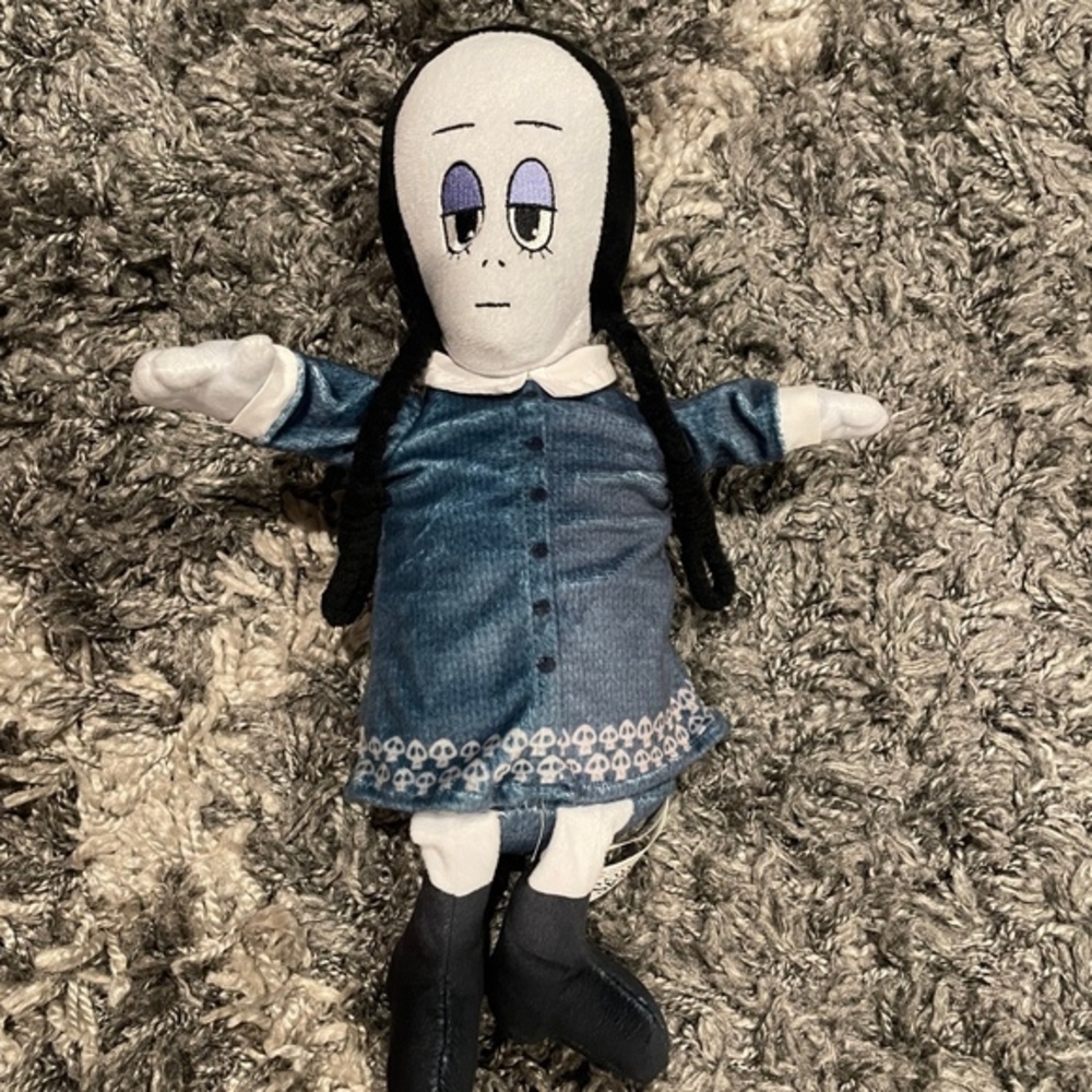 Wednesday Addams Singing Plush Stuffed Doll Spooky Goth Music Theme Song